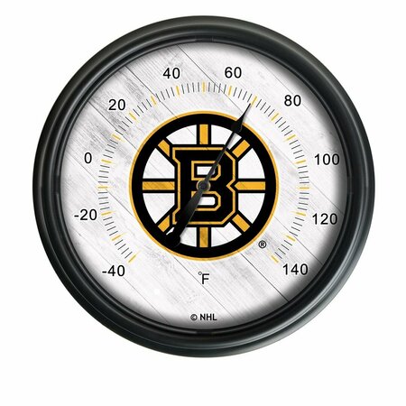 HOLLAND BAR STOOL CO Boston Bruins Indoor/Outdoor LED Thermometer ODThrm14BK-08BosBru